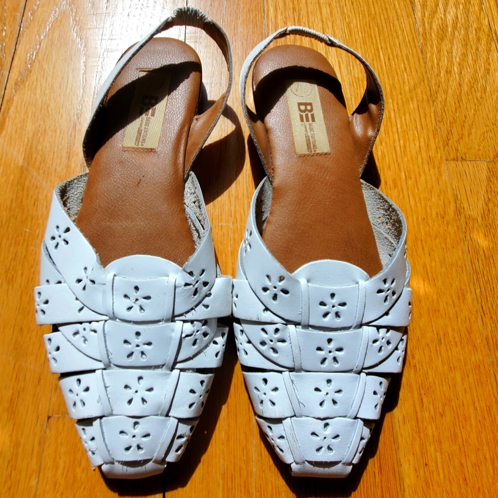 White summer sandals